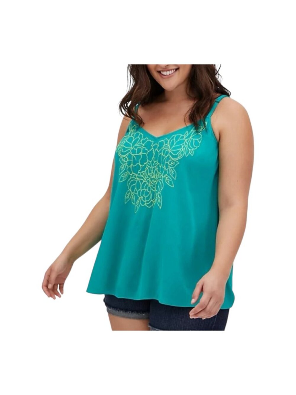 TORRID Sophie Embroidered Gauze Swing Cami Top - Size 4X